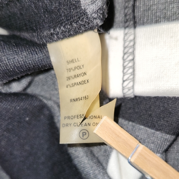 Calvin Klein Black and White Striped Midi Dress - Picture 3 of 4